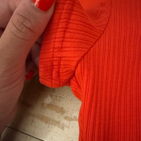 Princess Polly Red Belly Cutout Short Sleeve Bodysuit US 8 - Picture 7 of 7